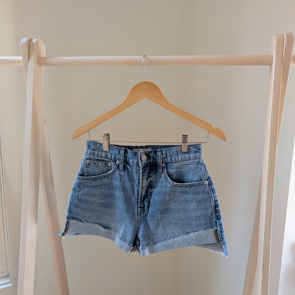 NWT Madewell The Perfect Vintage High Waisted Denim Shorts In Ansbury Wash - 26